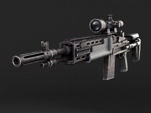 M14 EBR Sniper Rifle Modello 3D