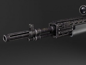 M14 EBR Sniper Rifle Modello 3D