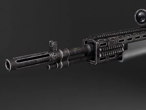 M14 EBR Sniper Rifle 3D Model