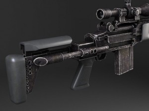 M14 EBR Sniper Rifle Modello 3D