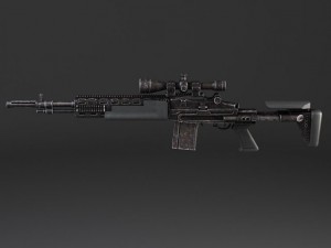 M14 EBR Sniper Rifle Modello 3D