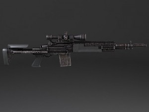 M14 EBR Sniper Rifle Modello 3D