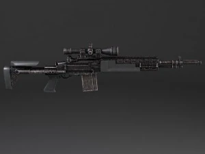 M14 EBR Sniper Rifle 3D Model