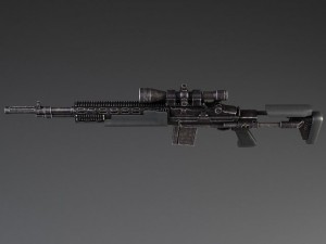 M14 EBR Sniper Rifle Modello 3D