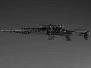 M14 EBR Sniper Rifle 3D Model