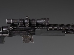 M14 EBR Sniper Rifle Modello 3D