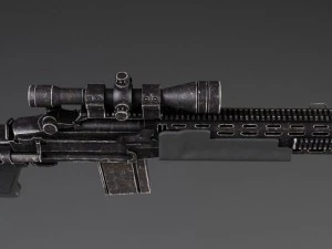 M14 EBR Sniper Rifle 3D Model