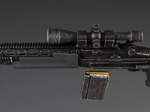 M14 EBR Sniper Rifle 3D Model