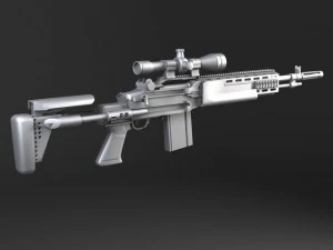 M14 EBR Sniper Rifle 3D Model