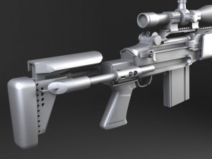 M14 EBR Sniper Rifle Modello 3D