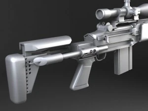 M14 EBR Sniper Rifle 3D Model