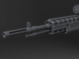 M14 EBR Sniper Rifle Modello 3D