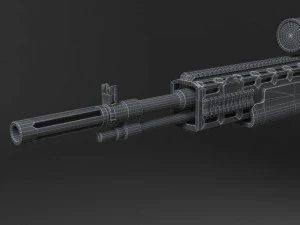 M14 EBR Sniper Rifle 3D Model
