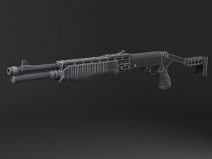 Spas12 Shotgun Modelo 3D