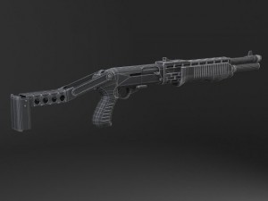 Spas12 Shotgun Modelo 3D