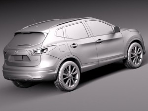 Nissan Qashqai 2014 Modelo 3D