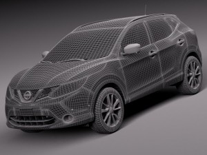 Nissan Qashqai 2014 Modelo 3D