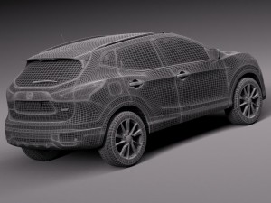 Nissan Qashqai 2014 Modelo 3D