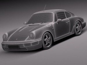 Porsche 911 964 Carrera 1990 3D Model