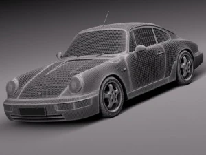 पोर्शे 911 964 कैरेरा 1990 3D मॉडल
