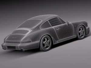 पोर्शे 911 964 कैरेरा 1990 3D मॉडल