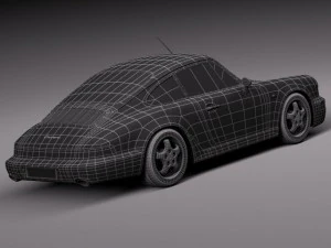 पोर्शे 911 964 कैरेरा 1990 3D मॉडल