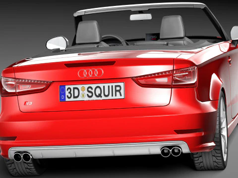 Audi S3 Cabriolet 2015 3D Model