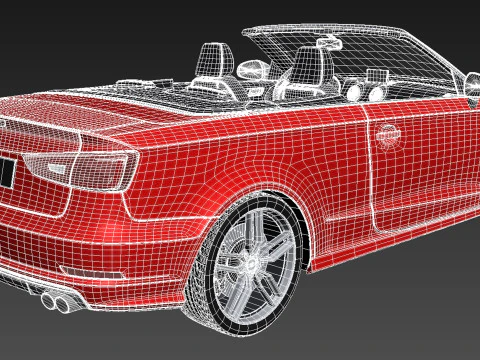 Audi S3 Cabriolet 2015 3D Model