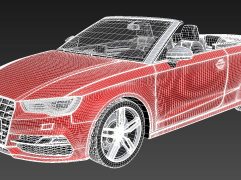 Audi S3 Cabriolet 2015 3D Model