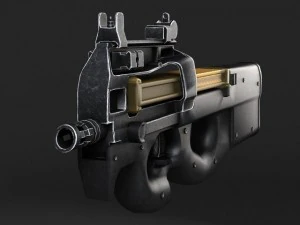 FN P90 Submachine 3D Model
