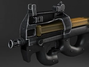 FN P90 Submachine 3D Model