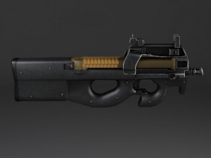 FN P90 Submachine 3D 모델