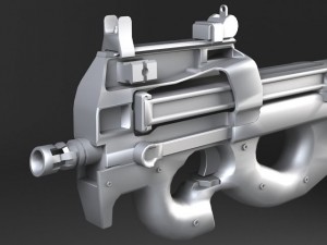 FN P90 Submachine 3D 모델