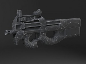 FN P90 Submachine 3D 모델