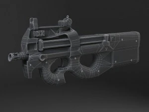 FN P90 Submachine 3D Model