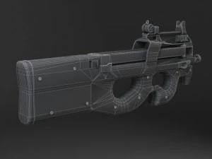 FN P90 Submachine 3D Model