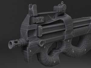FN P90 Submachine 3D 모델