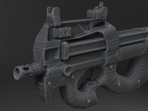 FN P90 Submachine 3D Model