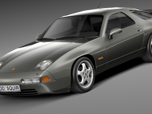 Porsche 928 GTS 1992-1995 3D Model