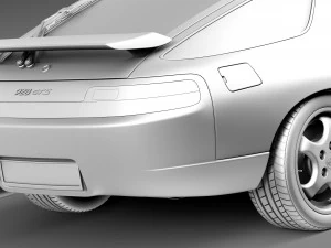 Porsche 928 GTS 1992-1995 3D Model