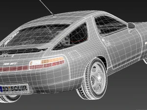 Porsche 928 GTS 1992-1995 3D Model