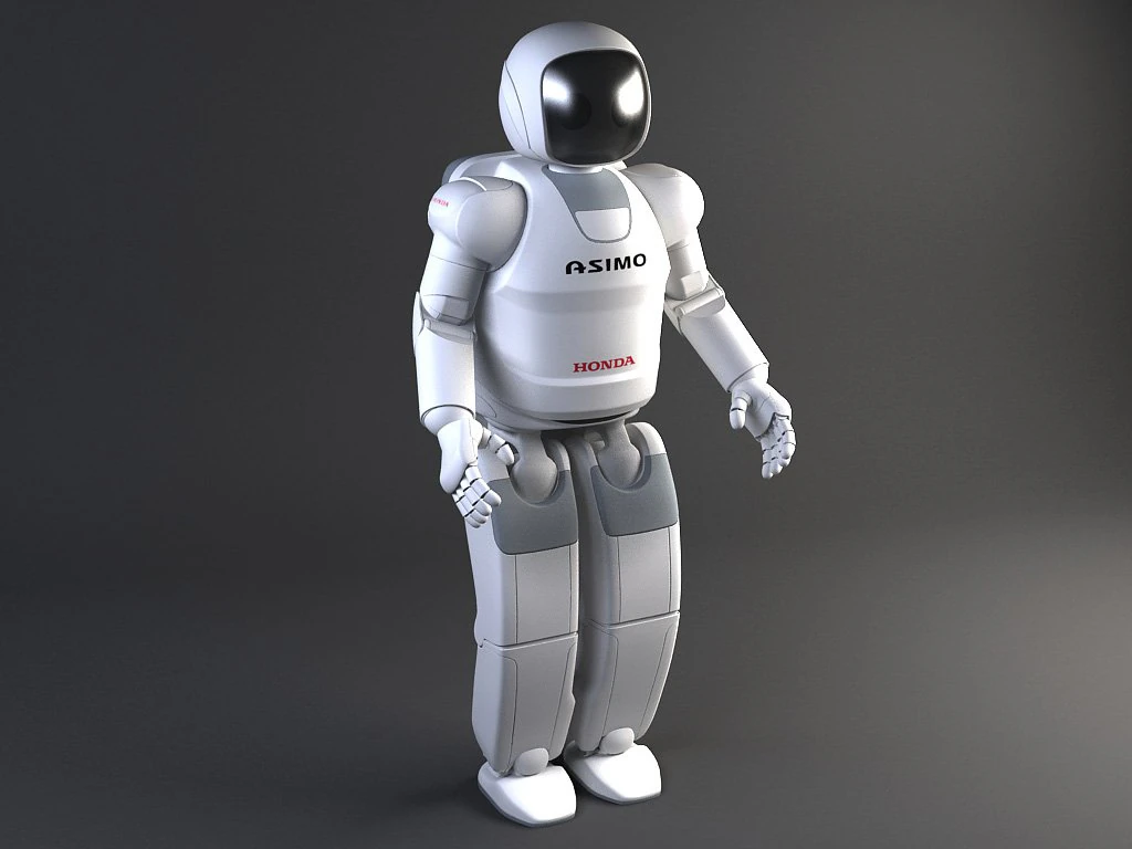 Honda Asimo Robot Rigged 3D Model .c4d .max .obj .3ds .fbx .stl .blend 