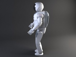 Honda Asimo Robot Rigged 3D Модель