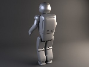 Honda Asimo Robot Rigged 3D Модель
