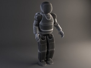 Honda Asimo Robot Rigged 3D Модель