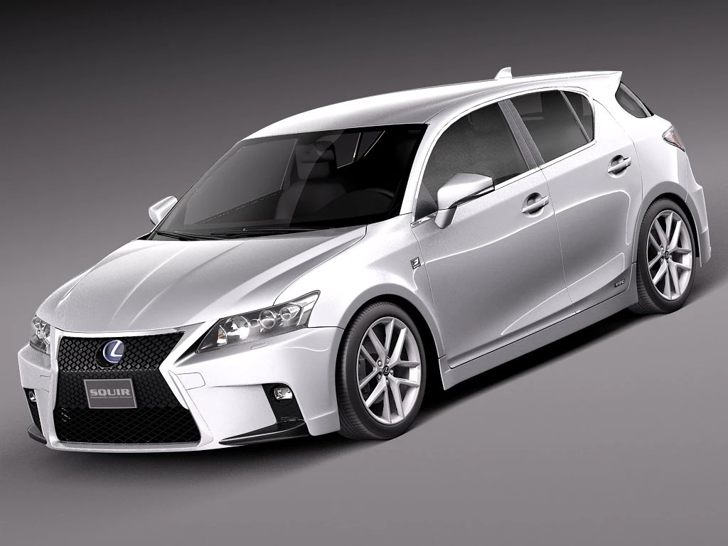 Lexus CT 200H 2014 3D Model .c4d .max .obj .3ds .fbx .stl .blend