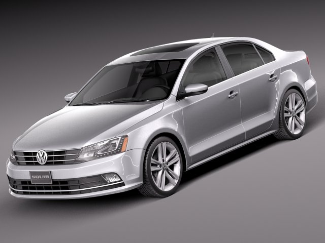 Volkswagen Jetta 2015 3D Model .c4d .max .obj .3ds .fbx .stl .blend 