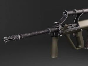 Steyr Aug A1 Assault Rifle 3D Model