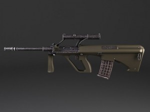 Steyr Aug A1 Assault Rifle 3D Model