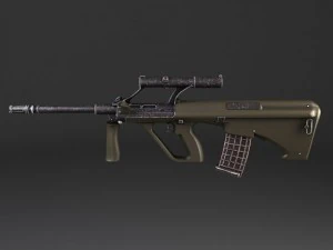 Steyr Aug A1 Assault Rifle 3D Model